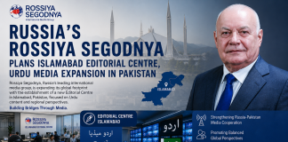 Russia’s Rossiya Segodnya plans editorial centre, urdu media expansion in Pakistan