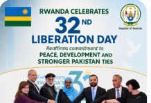 Rwanda celebrates 32nd Liberation Day,reaffirms commitment to peace & stronger Pakistan ties